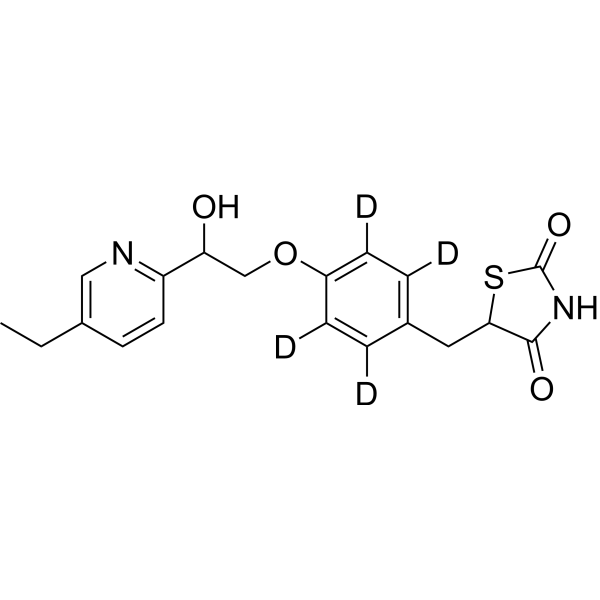 Hydroxy Pioglitazone (M-II)-d<sub>4</sub> Chemical Structure