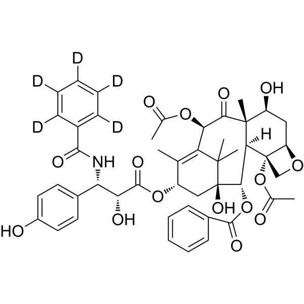 3'-p-Hydroxy paclitaxel-d<sub>5</sub> Chemical Structure