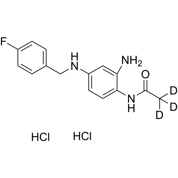 N-Acetyl Retigabine-d<sub>3</sub> dihydrochloride Chemical Structure