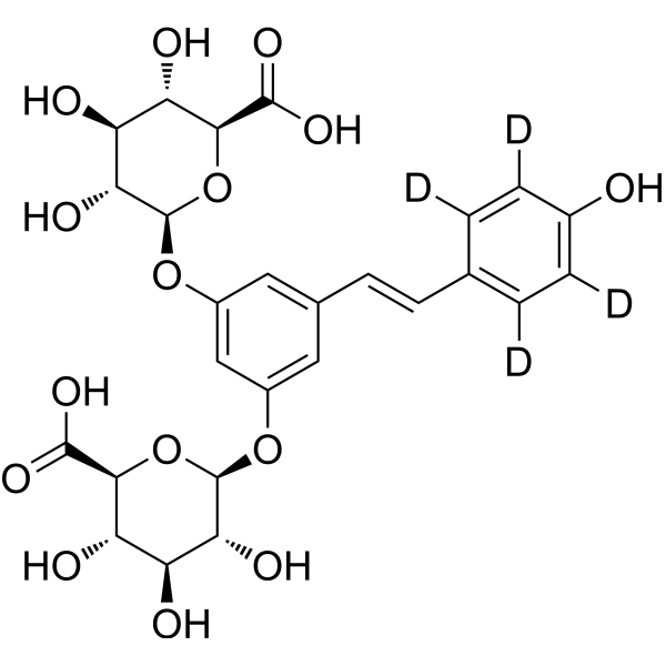 Resveratrol 3,5-diglucuronide-<em>d4</em>