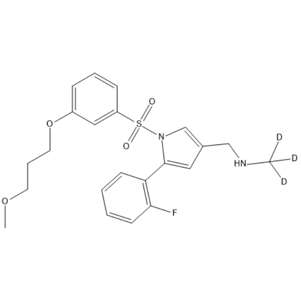1H-Pyrrole-3-methanamine,5-(2-fluorophenyl)-1-[[3-(3-methoxypropoxy)phenyl]sulfonyl]-N-methyl-d3 Chemical Structure