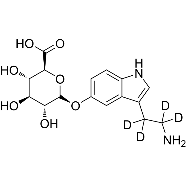 Serotonin glucuronide-d<sub>4</sub> Chemical Structure