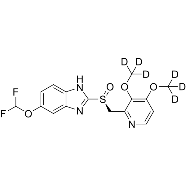 (S)-Pantoprazole-d<sub>6</sub> Chemical Structure