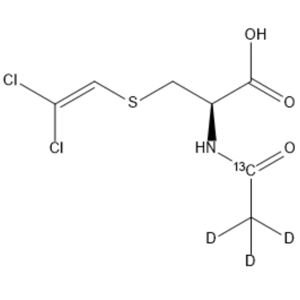 N-Acetyl-S-(2,2-dichloroethenyl)-L-cysteine-13C,d3 Chemical Structure