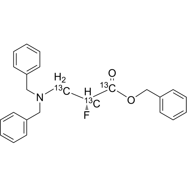 Benzyl(2<em>R</em>)-3-N,N-dibenzylamino-2-fluoropropanoate-13C3