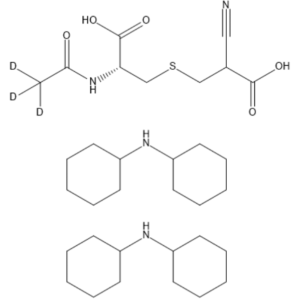 N-Acetyl-S-(2-cyanocarboxyethyl)-L-cysteine-d3 (bis(dicyclohexylamine)) Chemical Structure