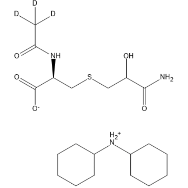 N-Acetyl-S-(2-hydroxy-3-propionamide)-L-cysteine-d3 dicyclohexylammonium Chemical Structure