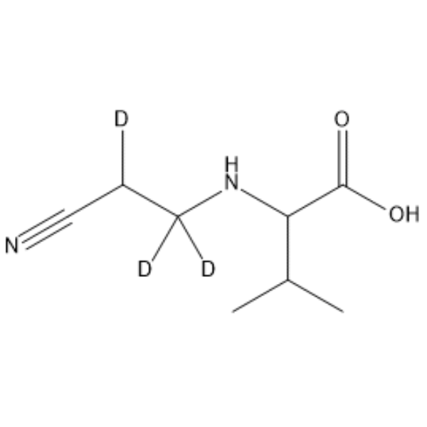 N-(2-Cyanoethyl)-DL-valine-d3 Chemical Structure