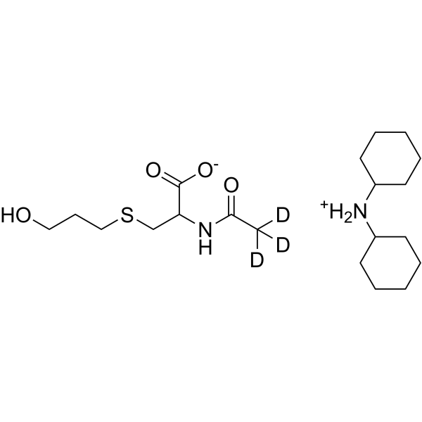 N-Acetyl-S-(3-hydroxypropyl)cysteine-d3 dicyclohexylammonium Chemical Structure
