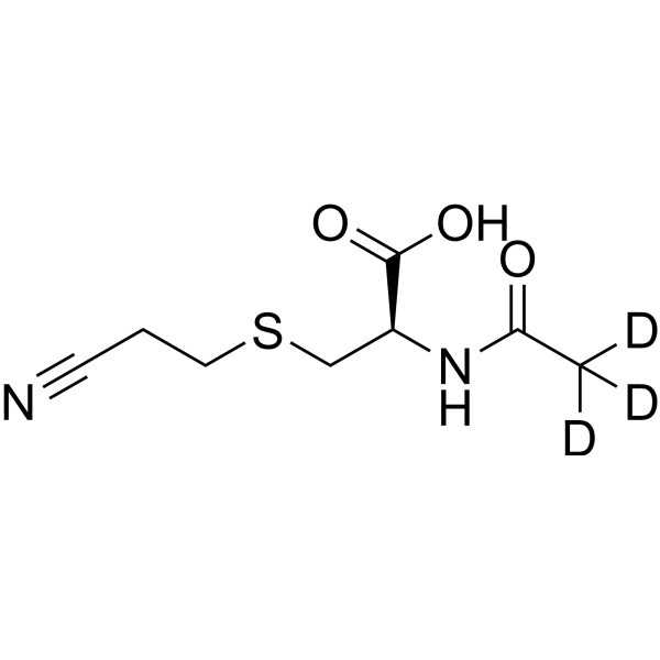 N-Acetyl-S-(2-cyanoethyl)-L-cysteine-d3 Chemical Structure