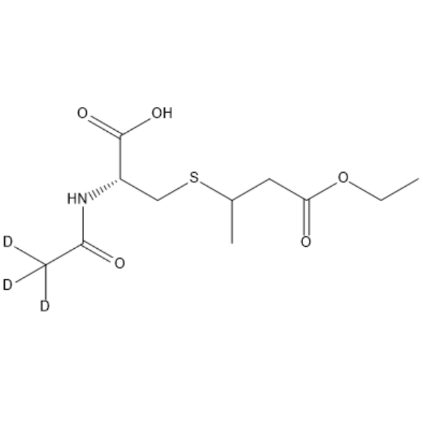 N-Acetyl-S-(3-ethoxy-1-methyl-3-oxopropyl)-L-cysteine-d3 Chemical Structure