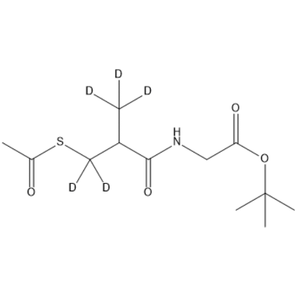 N-(3-Acetylthio-2-methylpropanoyl)glycine tert-butyl ester-d5 Chemical Structure
