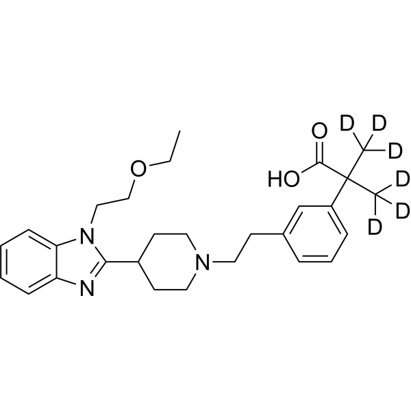 Bilastine-d<sub>6</sub> Chemical Structure