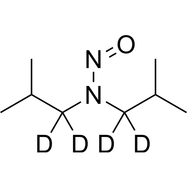 Nitroso diisobutylamine-d<sub>4</sub> Chemical Structure