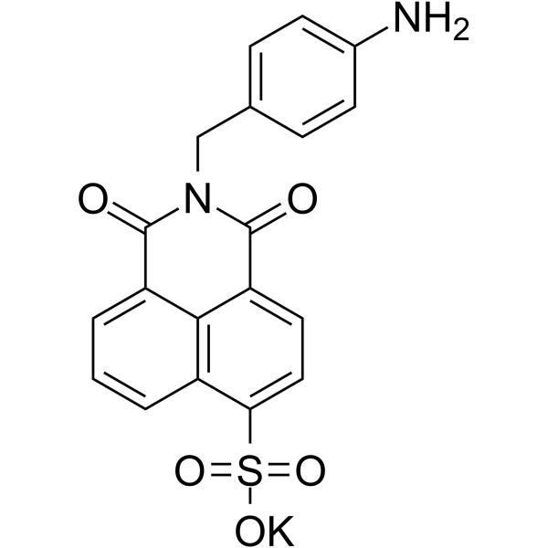 4-Sulfo-N-(4-aminobenzyl)-1,8-naphthalimide potassium Chemical Structure