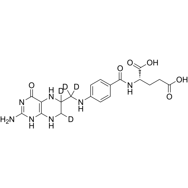 Tetrahydrofolic acid-d<sub>4</sub> Chemical Structure