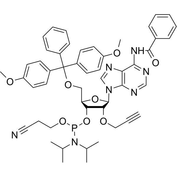 2'-O-Propargyl A(Bz)-3'-phosphoramidite Chemical Structure