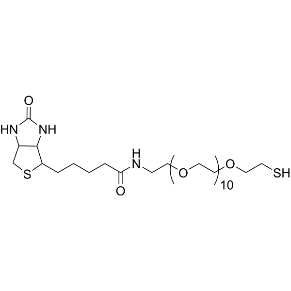 BIOTIN-PEG11-SH Chemical Structure