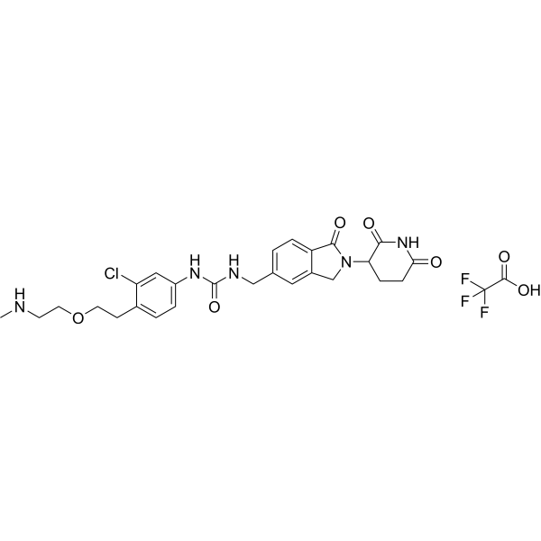 CC-885-CH2-PEG1-NH-CH3 TFA Chemical Structure