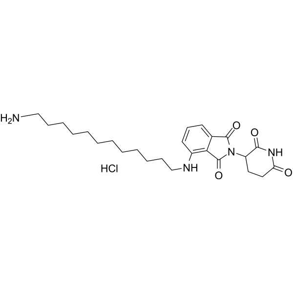 Pomalidomide-<em>C</em>12-NH2 hydrochloride