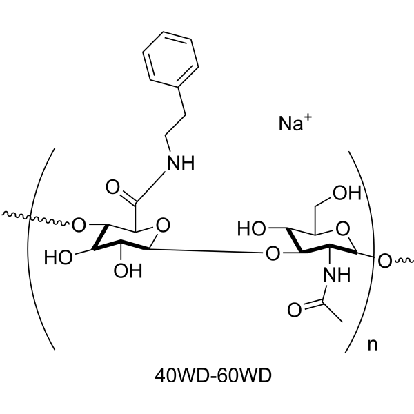 Sodium phenyl ethylamido hyaluronate（10% substitution） Chemical Structure