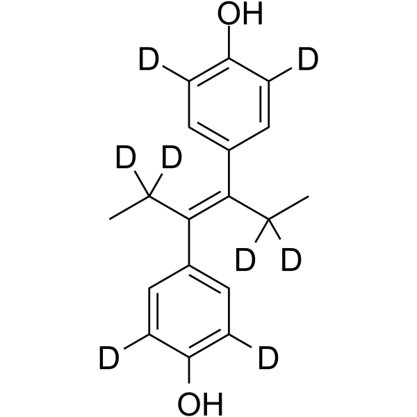 Diethylstilbestrol-d<sub>8</sub> Chemical Structure