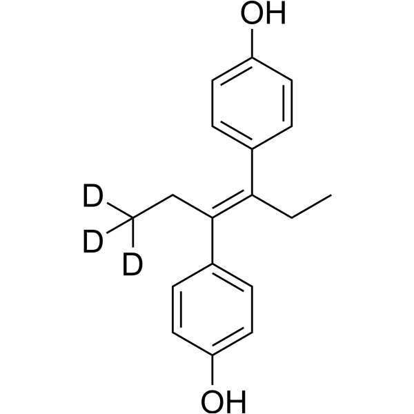 Diethylstilbestrol-d<sub>3</sub> Chemical Structure