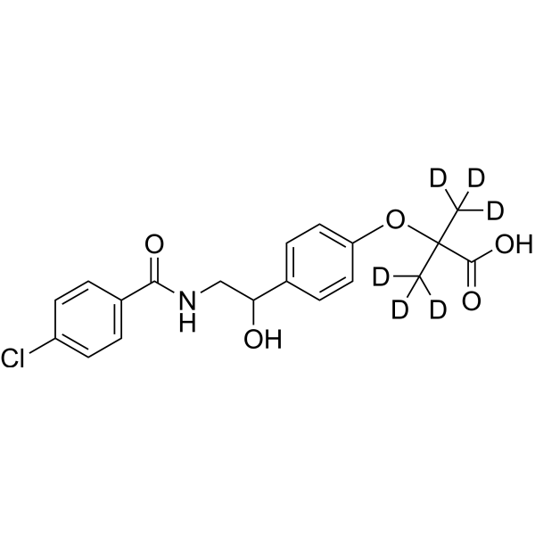 Hydroxy Bezafibrate-d<sub>6</sub> Chemical Structure