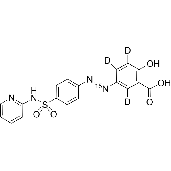 Sulfasalazine-d<sub>3</sub>,<sup>15</sup>N Chemical Structure