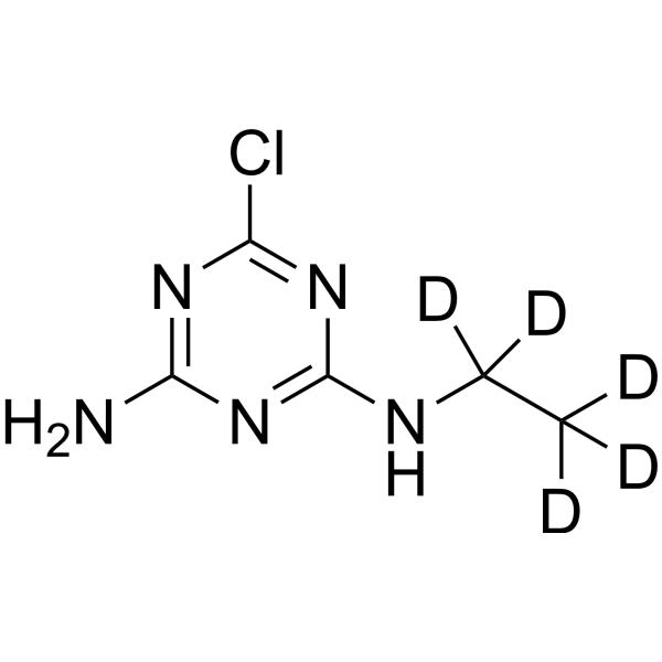 Desisopropylatrazine-d<sub>5</sub> Chemical Structure