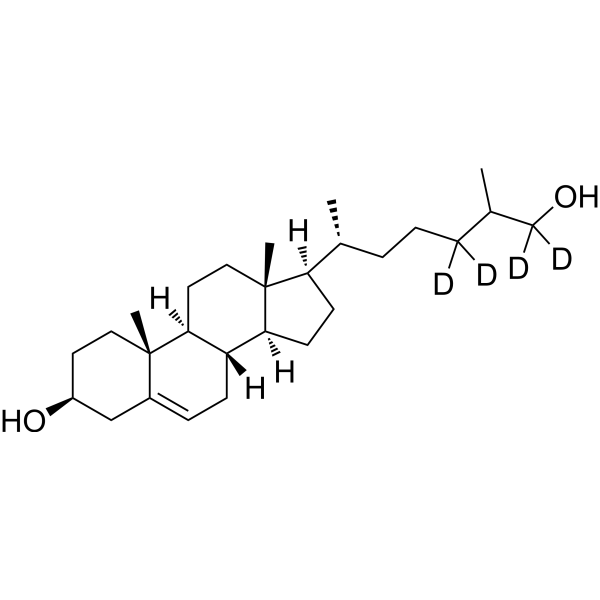 (25RS)-26-Hydroxycholesterol-d<sub>4</sub> Chemical Structure