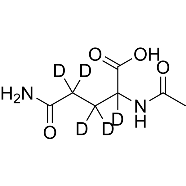 Nalpha-Acetyl-DL-glutamine-2,3,3,4,4-d<sub>5</sub> Chemical Structure
