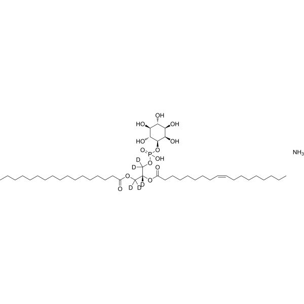 17:0-18:1 PI-d<sub>5</sub> ammonium Chemical Structure