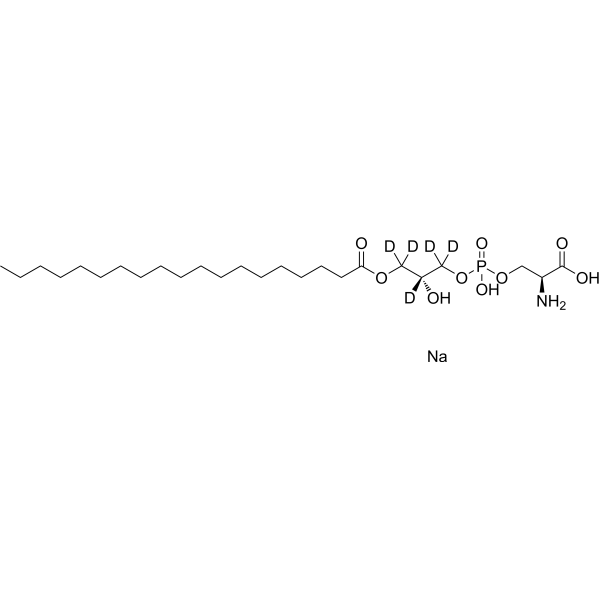 1-Nonadecanoyl-2-<em>hydroxy</em>-sn-glycero-<em>3</em>-phospho-L-serine-d5 sodium