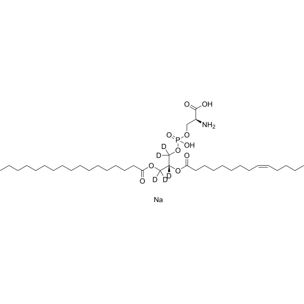 1-Heptadecanoyl-2-myristoleoyl-sn-glycero-3-phospho- L-serine-d<sub>5</sub> sodium Chemical Structure