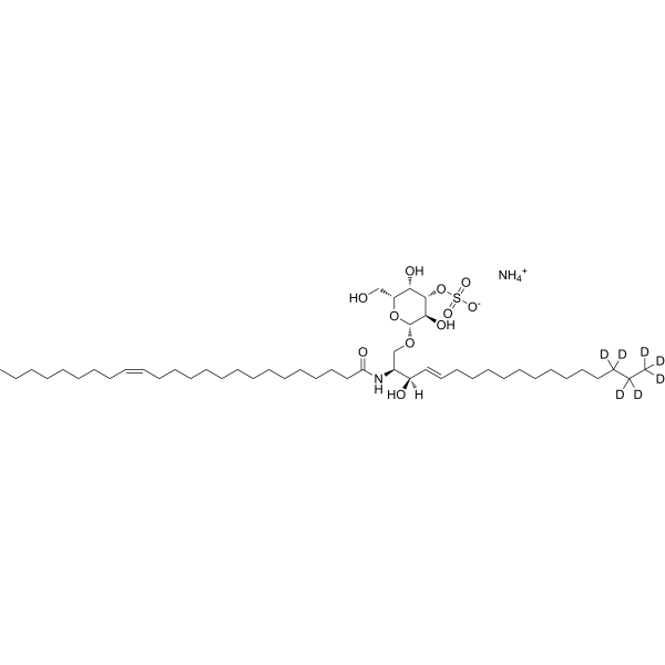 <em>3</em>-O-Sulfo-D-galactosyl-ß1-1’-<em>N</em>-nervonoyl-D-erythro-sphingosine-d7 ammonium