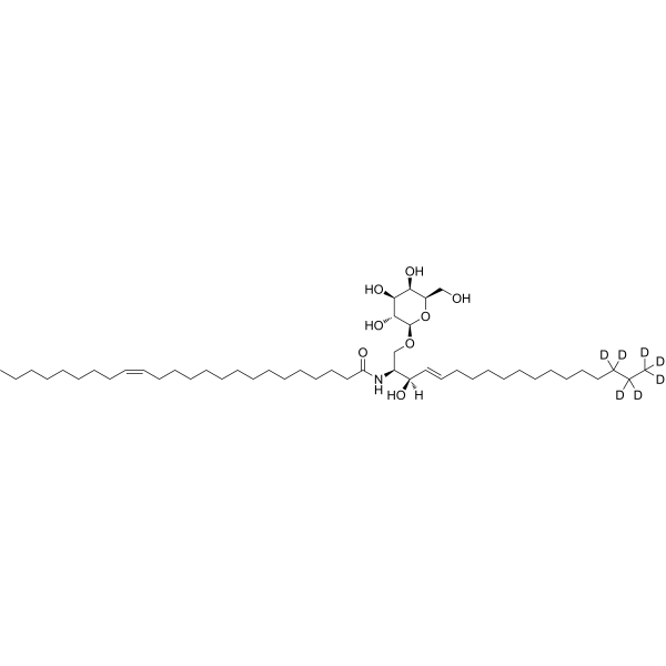 D-Galactosyl-ß-1,1' N-nervonoyl-D-erythro-sphingosine-d<sub>7</sub> Chemical Structure
