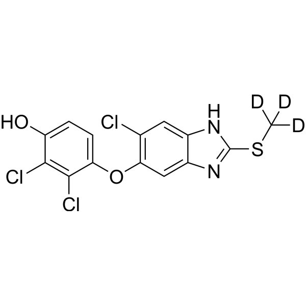Hydroxytriclabendazole-d<sub>3</sub> Chemical Structure