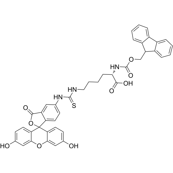 Fmoc-Lys(5-FITC)-OH Chemical Structure