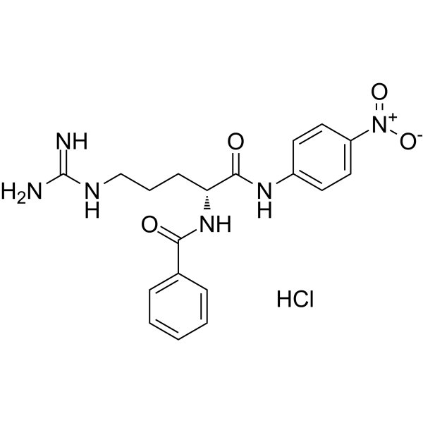 Bz-D-Arg-pNA hydrochloride Chemical Structure