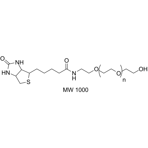 Biotin-PEG-OH (MW 1000) Chemical Structure
