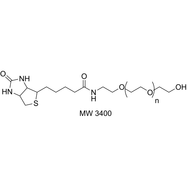 Biotin-PEG-OH (MW 3400) Chemical Structure