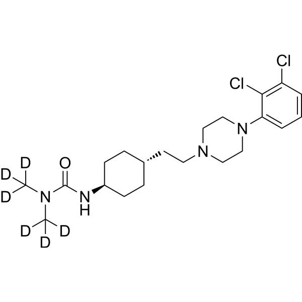 Cariprazine-d<sub>6</sub> Chemical Structure