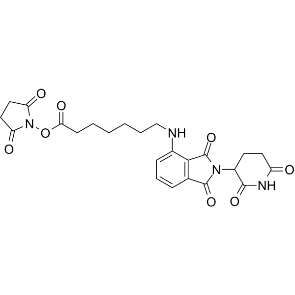Pomalidomide-C6-NHS ester Chemical Structure
