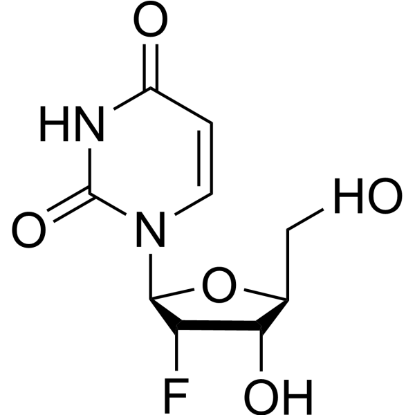 2'-Deoxy-2'-fluoro-l-uridine Chemical Structure