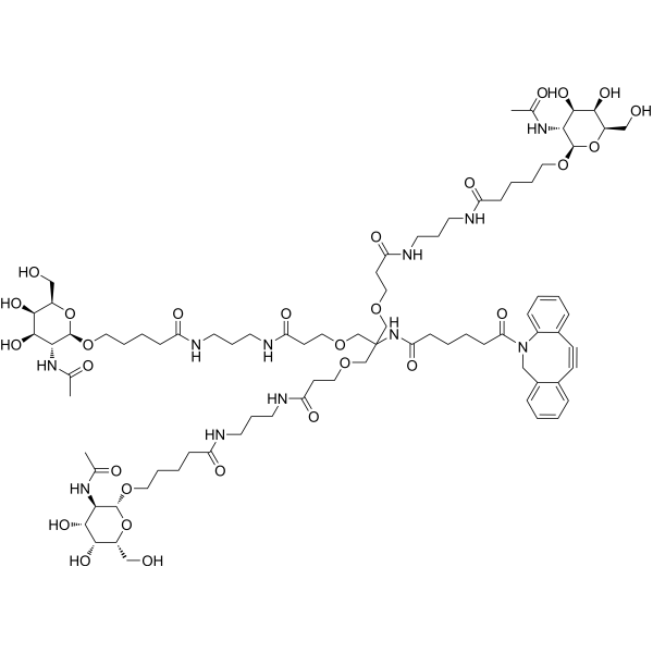 Tri-GalNAc-DBCO Chemical Structure