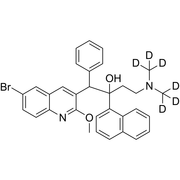(Rac)-Bedaquiline-d<sub>6</sub> Chemical Structure