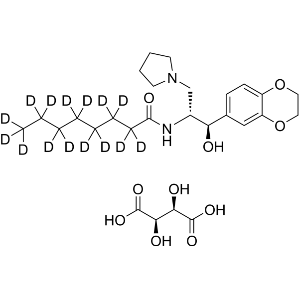 Eliglustat-d<sub>15</sub> tartrate Chemical Structure
