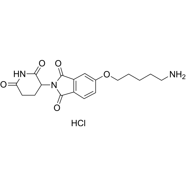 Thalidomide-5-<em>O</em>-C5-NH2 hydrochloride