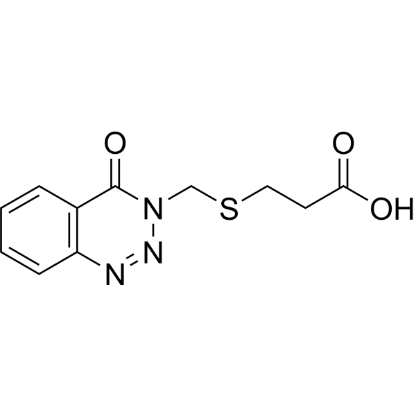 <em>4-Ketobenzotriazine</em>-CH2-S-(CH2)2-<em>COOH</em>
